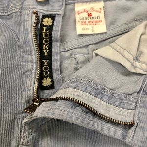 VINTAGE LUCKY BRAND LIGHT BLUE CORDUROY SKIRT